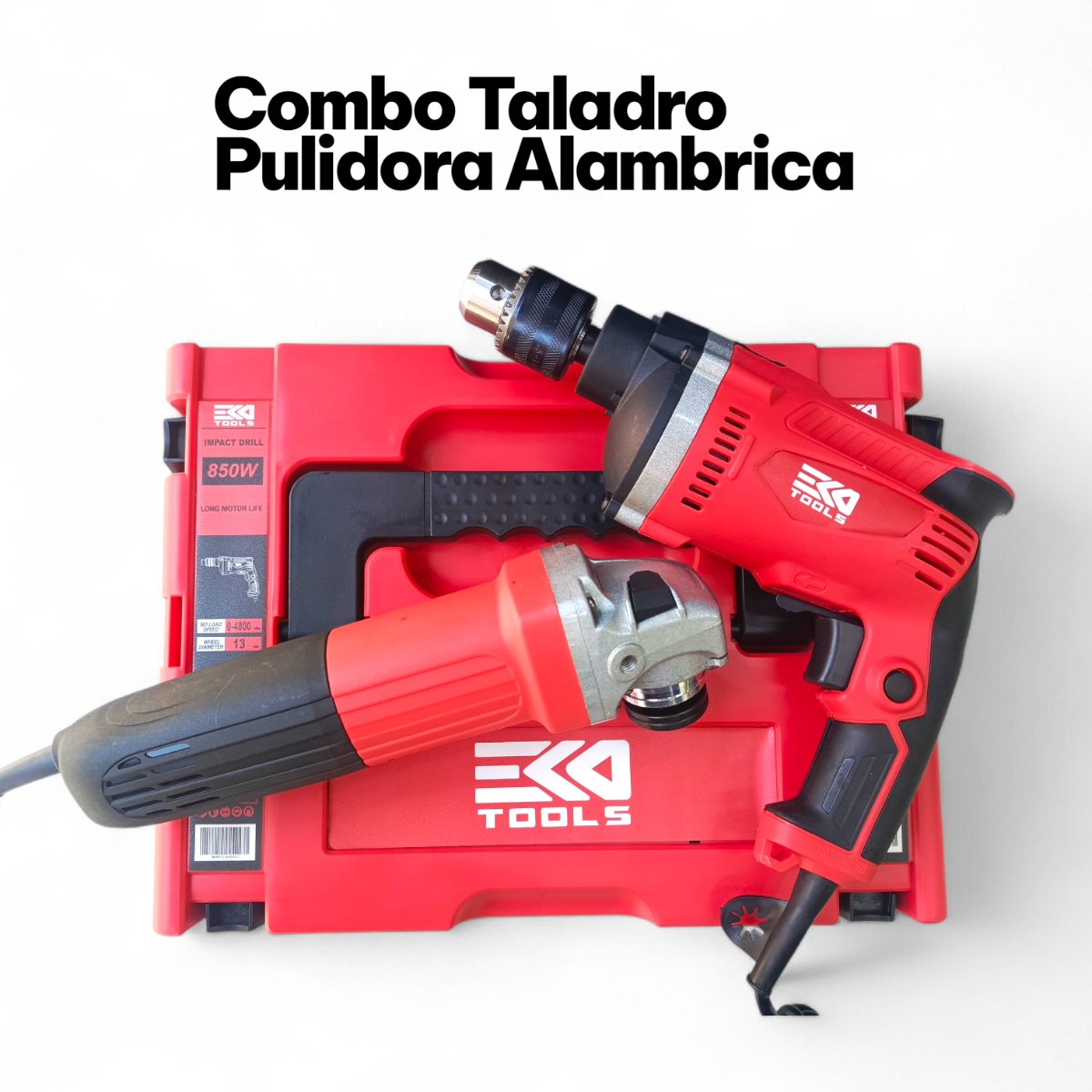 COMBO TALADRO PULIDORA ALAMBRICA