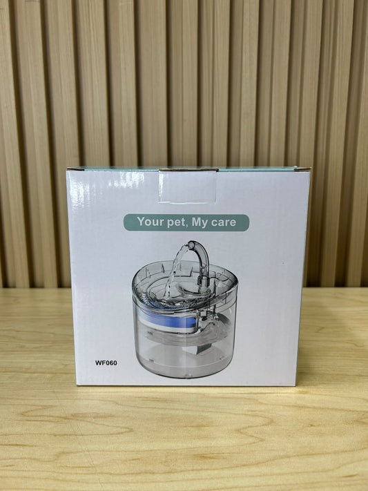 FUENTE PARA GATO TRANSPARENTE CON SENSOR