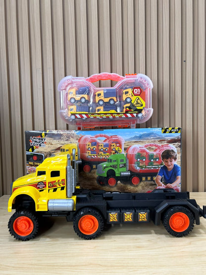 CAMIÓN CON CARRITOS DE CONSTRUCCIÓN 🏗️🚛