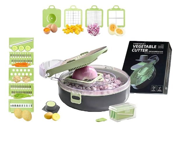 Picador de verduras manual 9 en 1