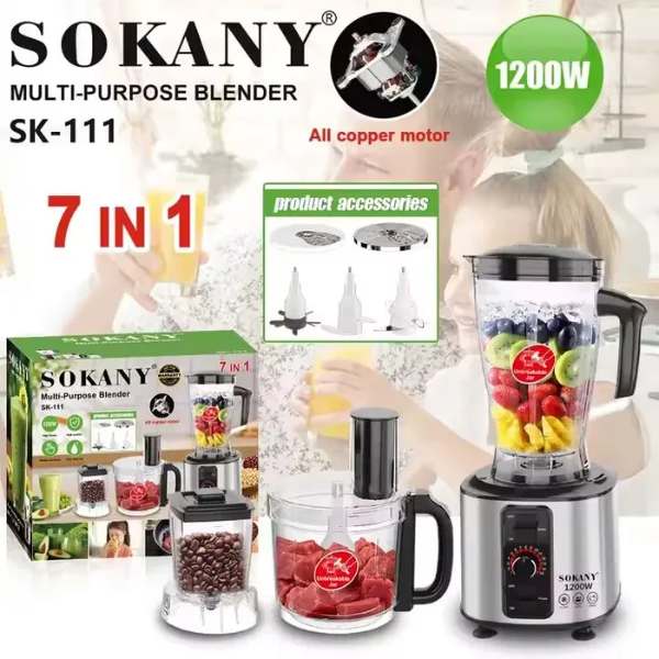 Licuadora 7 en 1 15 Velocidades Sokany