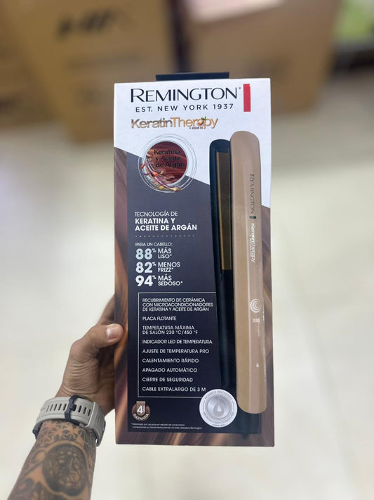 plancha Remington Keratin Therapy con keratina y aceite de argán