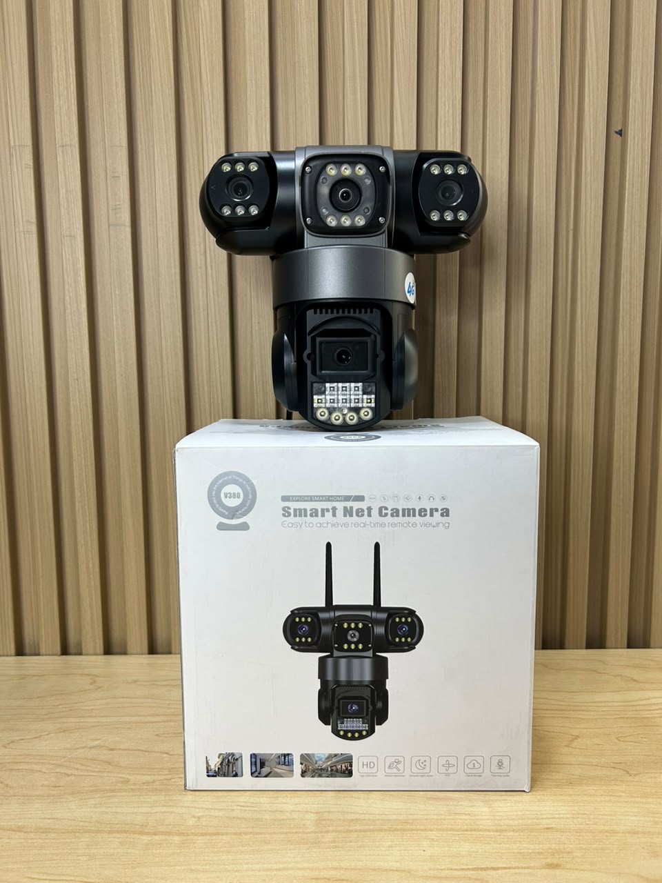CÁMARA DE VIGILANCIA EXTERIOR – 3 LENTES + SIM 🔥