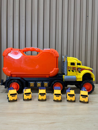 CAMIÓN CON CARRITOS DE CONSTRUCCIÓN 🏗️🚛