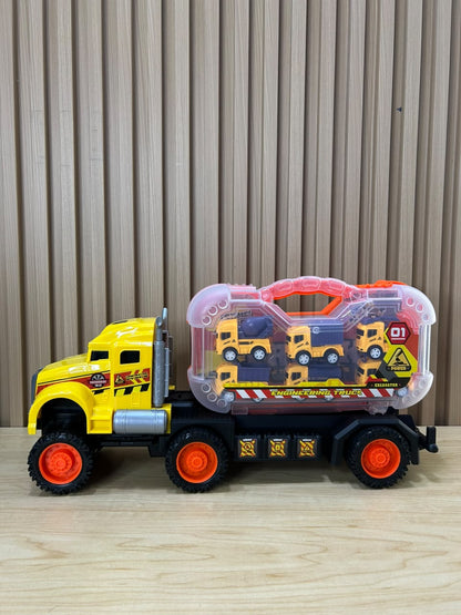 CAMIÓN CON CARRITOS DE CONSTRUCCIÓN 🏗️🚛