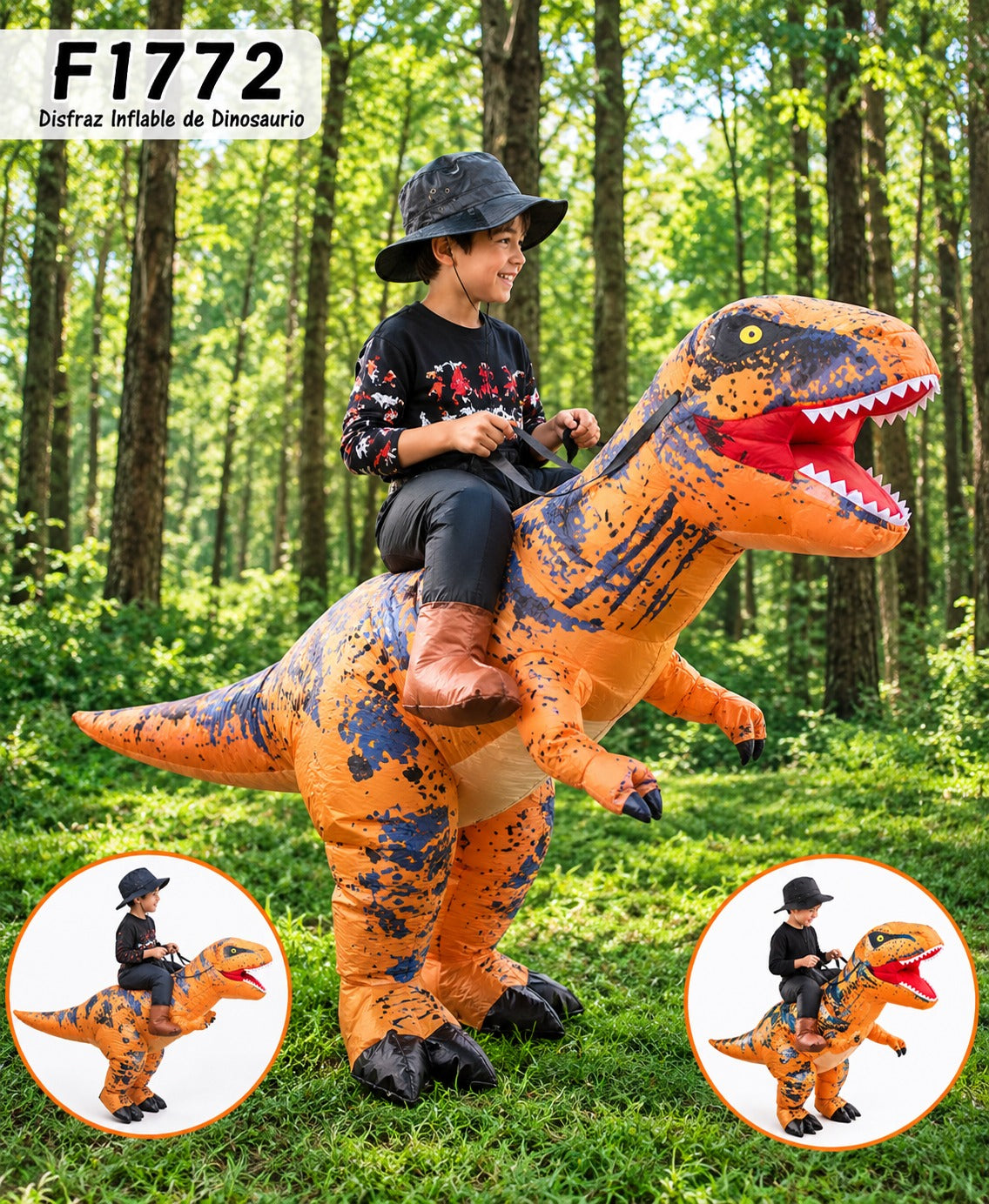 DISFRACES DE DINOSAURIO PARA HALLOWEEN 🦖🎃