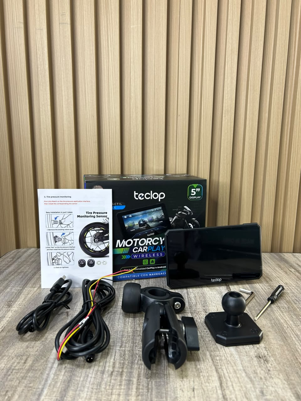 🏍️ Pantalla CarPlay para moto de 5”📱