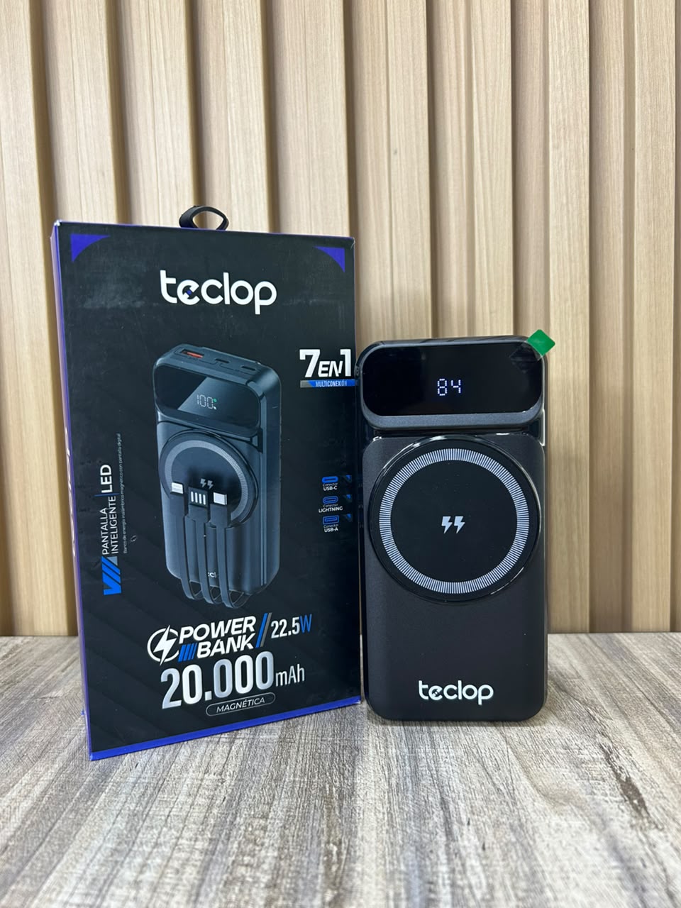 POWER BANK 7 EN 1 – 20.000 mAh ⚡🔋