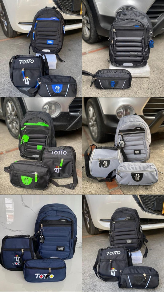 KIT DE MALETA + CARTUCHERA + LONCHERA