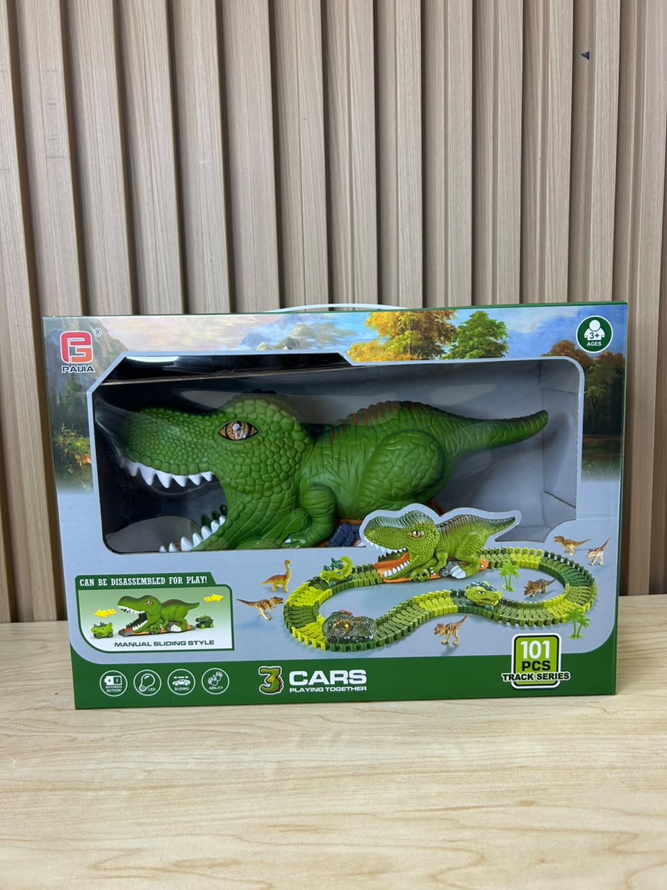 ¡PISTA DINOSAURIO 101 PCS! 🏎️🦖